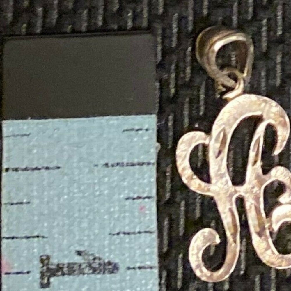 Vintage 925 Sterling Silver Initial A Pendant ✵ 2g - Picture 7 of 7